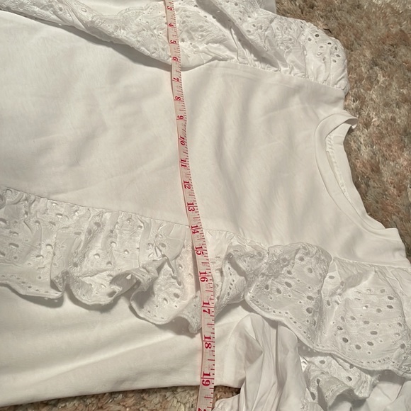 English Factory White Eyelet Ruffle Top - Picture 6 of 6